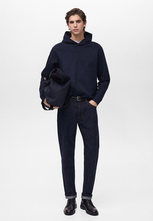 MANGO - Sweatshirt bone - navy blue