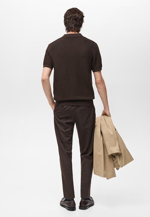 MANGO - Poloshirt salas - dark brown