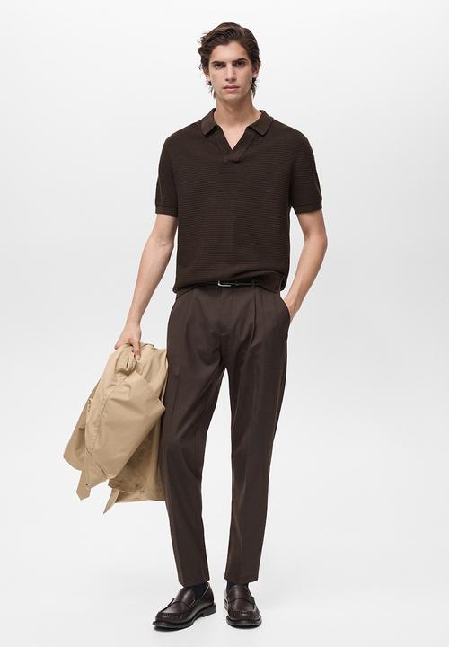 MANGO - Poloshirt salas - dark brown