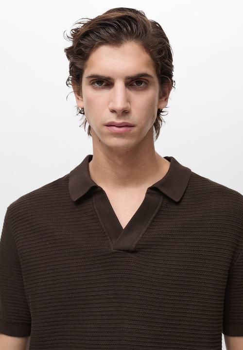 MANGO - Poloshirt salas - dark brown