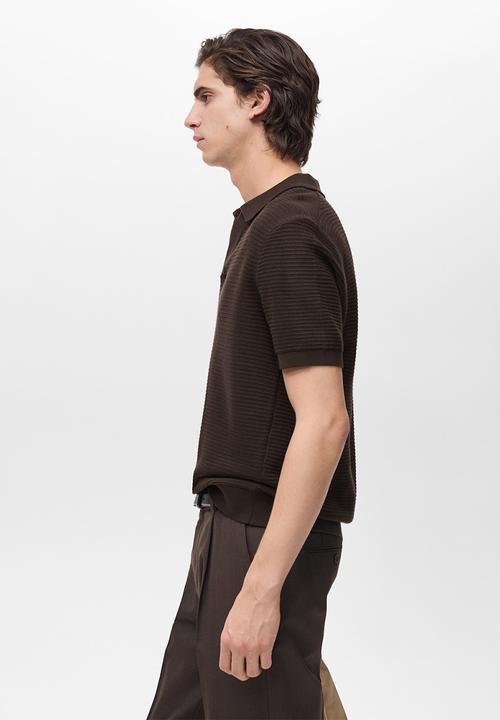 MANGO - Poloshirt salas - dark brown