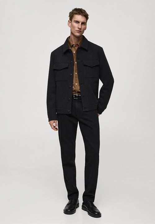 MANGO - Jeans bob  - black denim