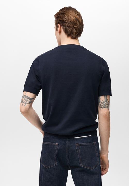 MANGO - T-shirt arraona - navy blue