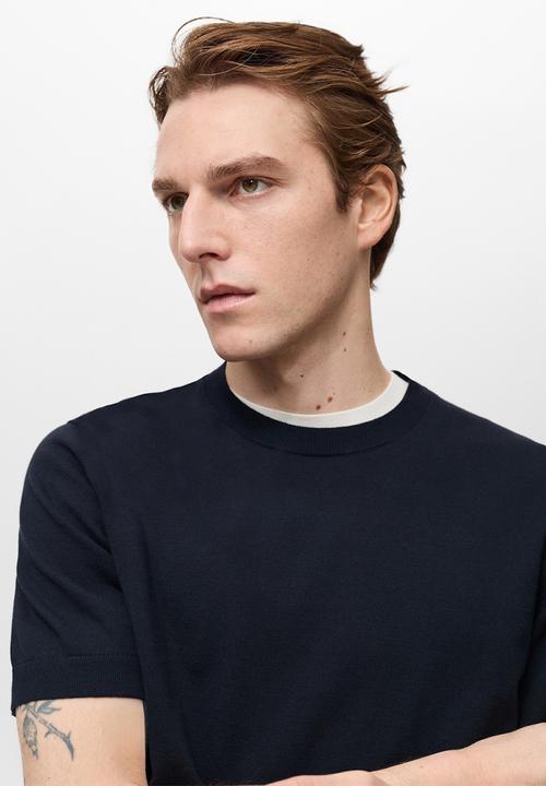 MANGO - T-shirt arraona - navy blue