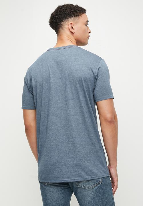 RVCA - Big rvca short sleeve red stitch - vintage navy & cream logo
