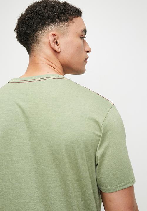 RVCA - Big rvca short sleeve red stitch - oil green & black logo