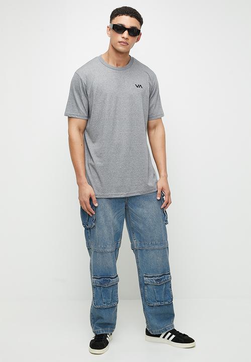 RVCA - Va essentials short sleeve - grey noise mocktwist & black logo	