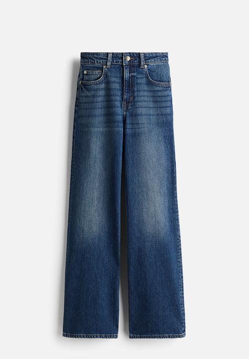 H&M - Wide high jeans - denim blue