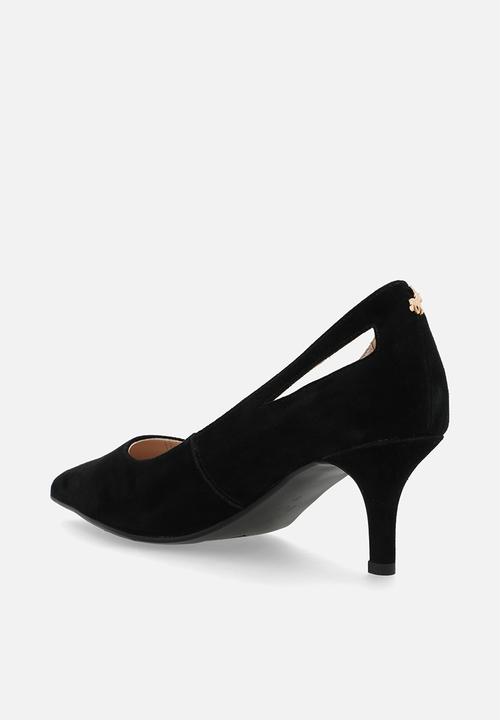 POLO - Suede court heel - black