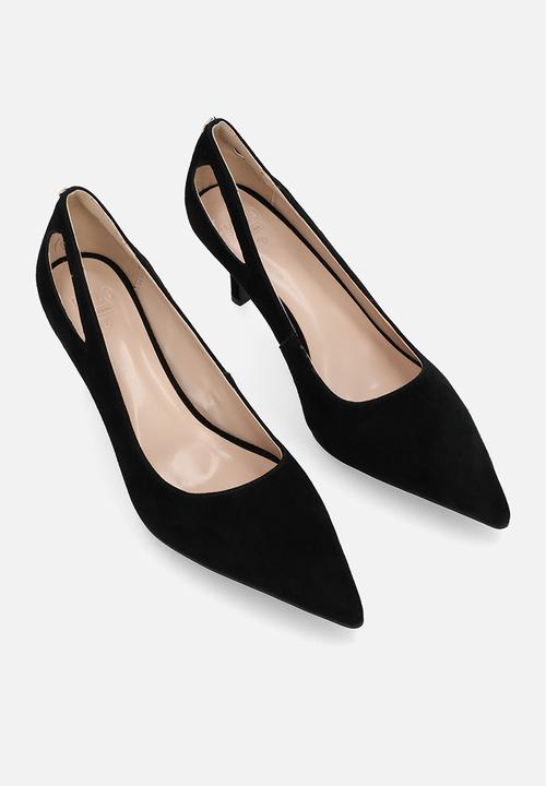 POLO - Suede court heel - black