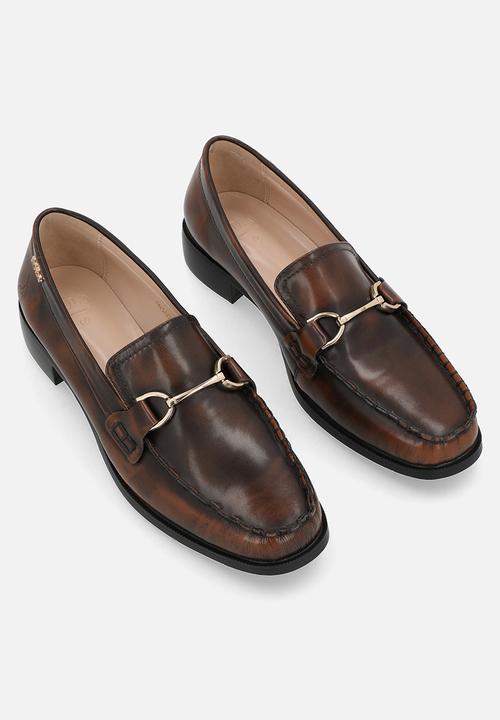 POLO - Leather horsebit loafer - brown