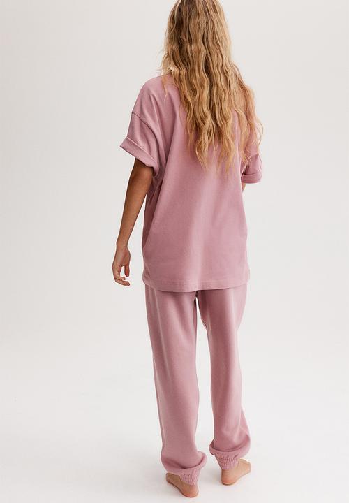 H&M - Oversized T-shirt - dusty pink