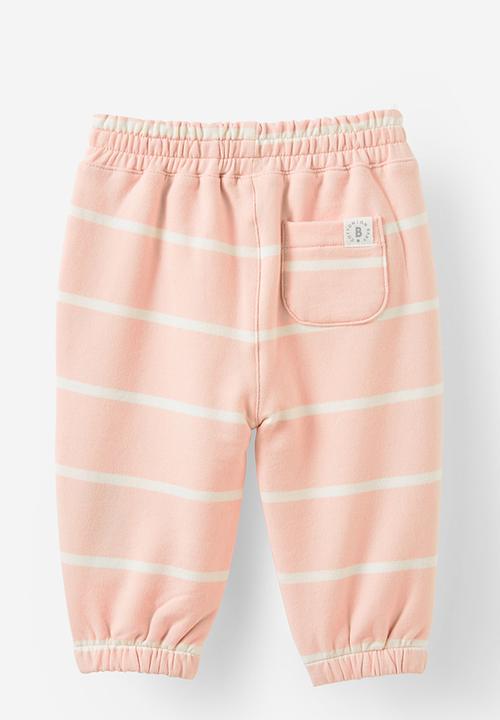 Cotton On - Riley trackpant - pink pearl/vanilla casey stripe