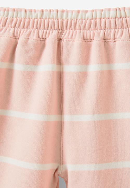 Cotton On - Riley trackpant - pink pearl/vanilla casey stripe