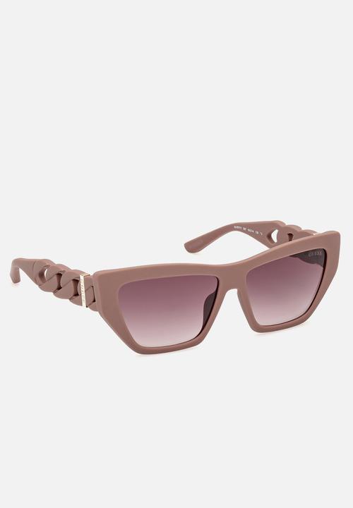 GUESS - Cat Eye Shape Sunglasses 56mm- Matte Beige