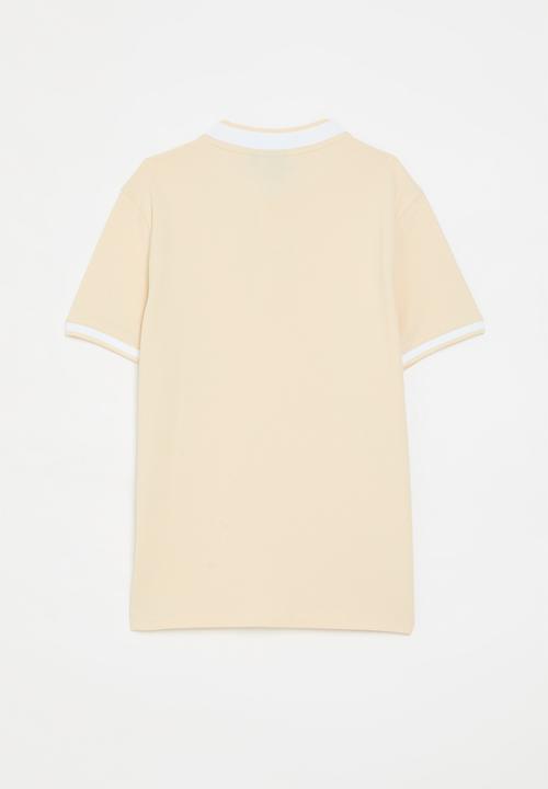 POLO - Girls hailey short sleeve quarter zip golfer - sand