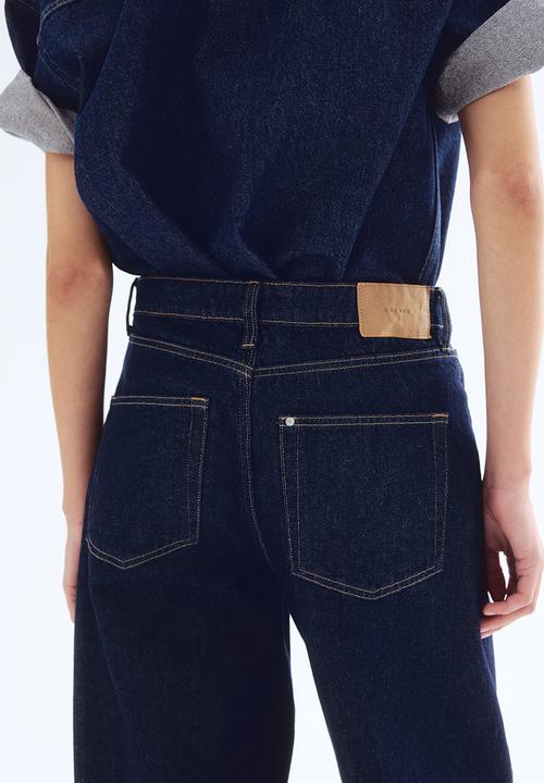 H&M - Barrel high jeans - dark denim blue