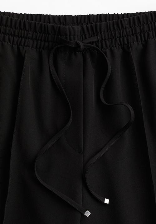 H&M - Tailored drawstring trousers - black