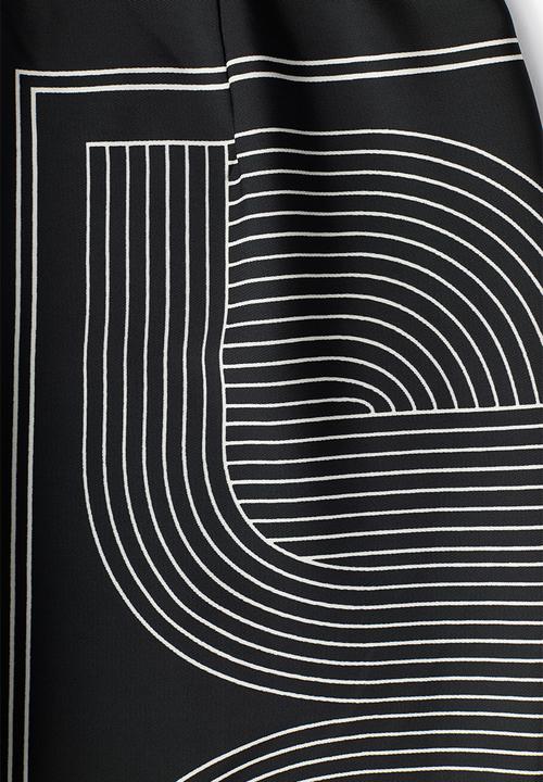 H&M - Wide trousers - black patterned