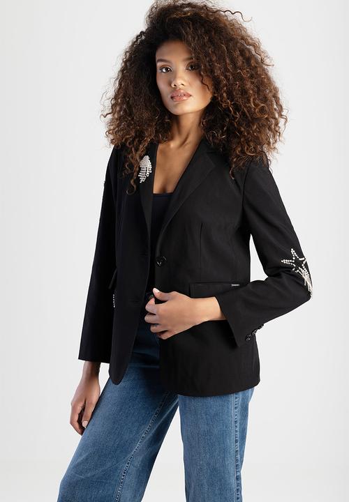 SISSY BOY - Bling It On: Blazer With Bling Details - Charcoal