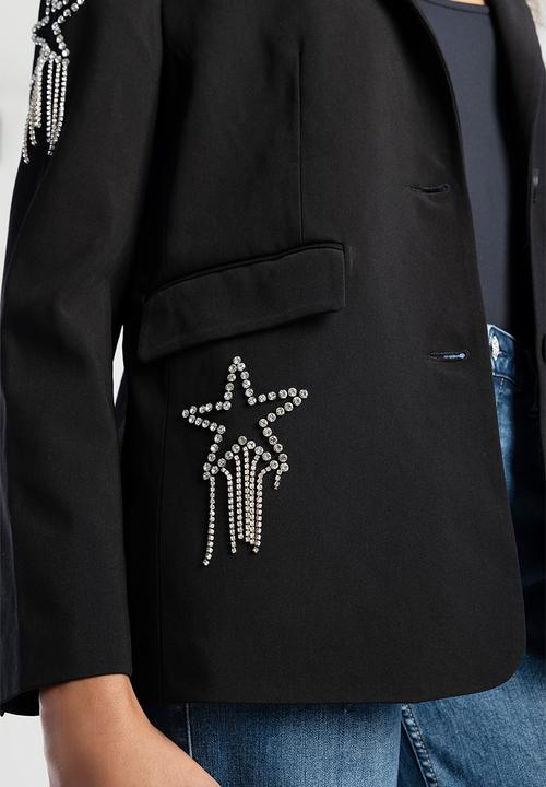 SISSY BOY - Bling It On: Blazer With Bling Details - Charcoal