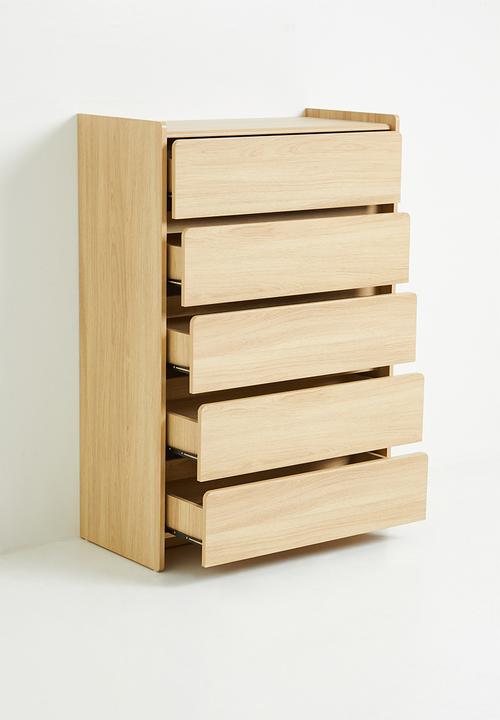 Sixth Floor - Eco 5 drawer chest - natural