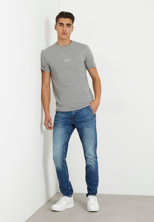 GUESS - AIDY CN Ss Tee - Grey Melange