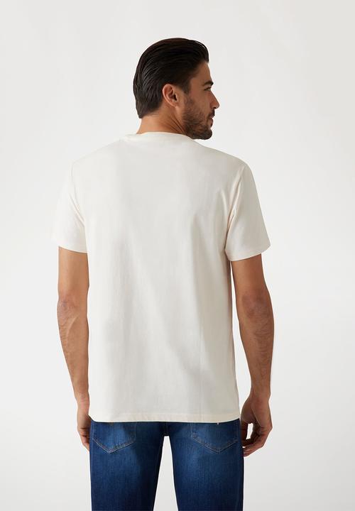 GUESS - SS CN GUESS Embro Tee - Vanilla Cream