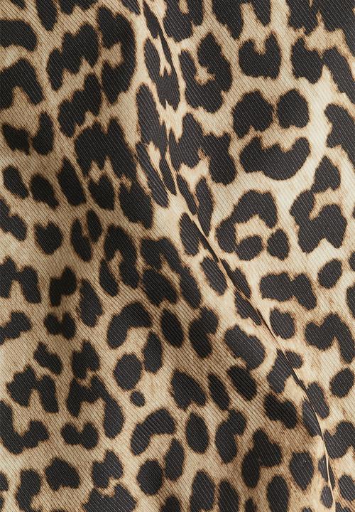 H&M - Mini skirt - light beige/leopard print