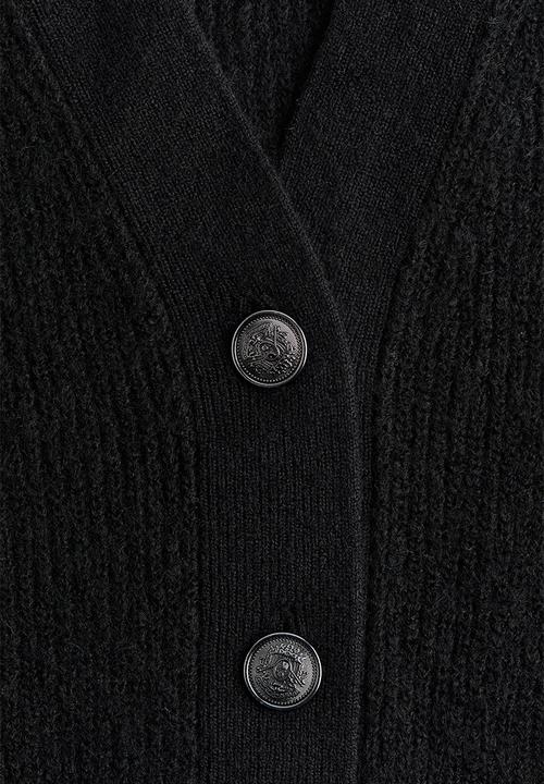 H&M - Rib-knit cardigan - black