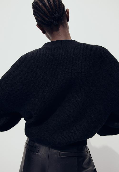 H&M - Rib-knit cardigan - black