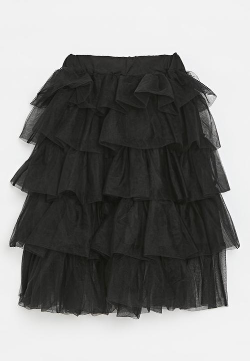 Pop Candy - Tiered tutu skirt - black