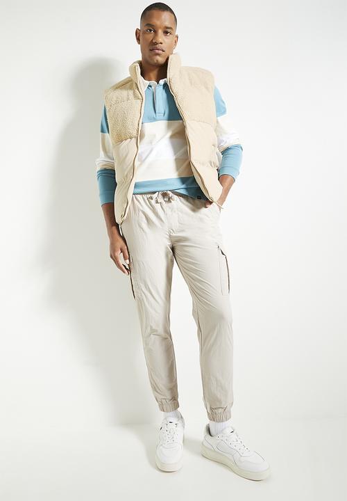 Brave Soul - Borg Lux Gilet- Stone