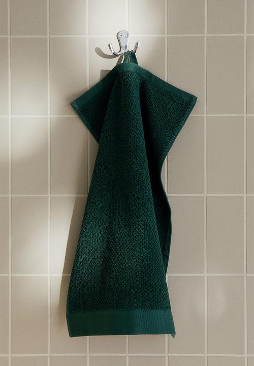H&M - 2-pack cotton terry guest towels - green