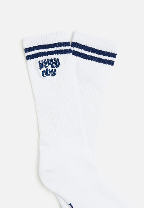 Cotton On - Active Tube Sock - White/ Heritage Blue Bubble Wc