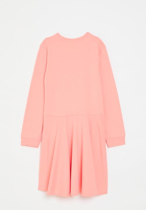 POLO - Girls harper long sleeve dress - peach