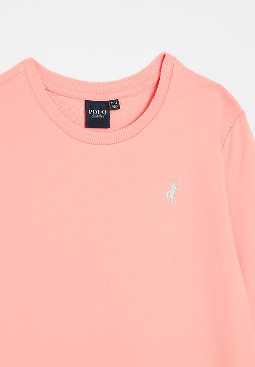 POLO - Girls harper long sleeve dress - peach