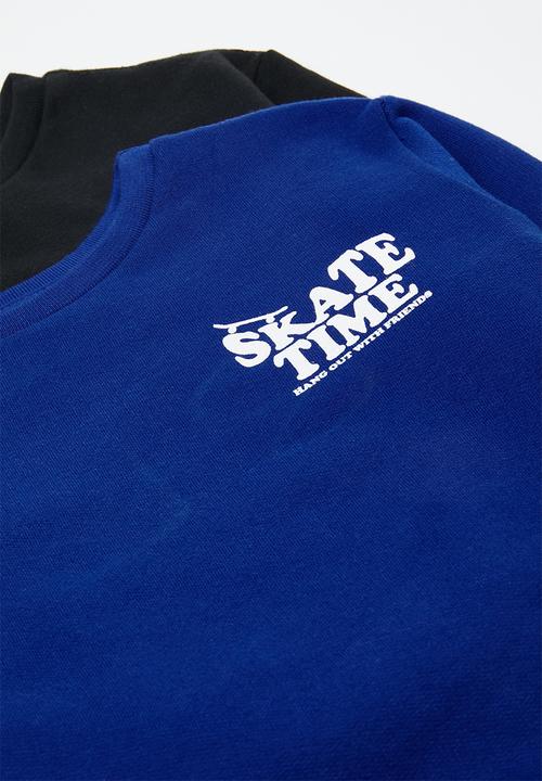 Pop Candy - 2 Pack  sweatshirt-navy blue & grey