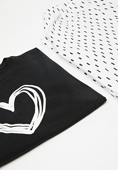 Pop Candy - Pj set - black & white