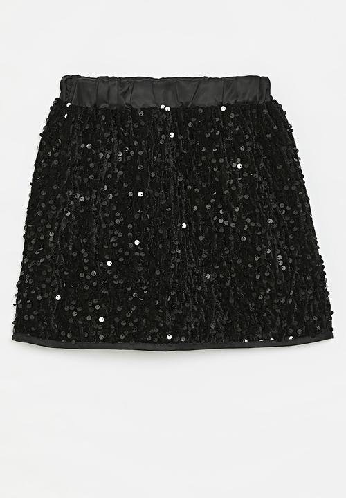 Pop Candy - Sequined skirt-black
