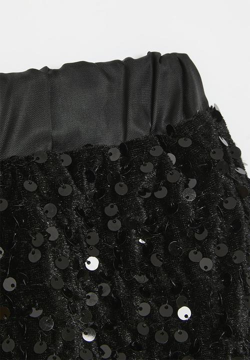 Pop Candy - Sequined skirt-black