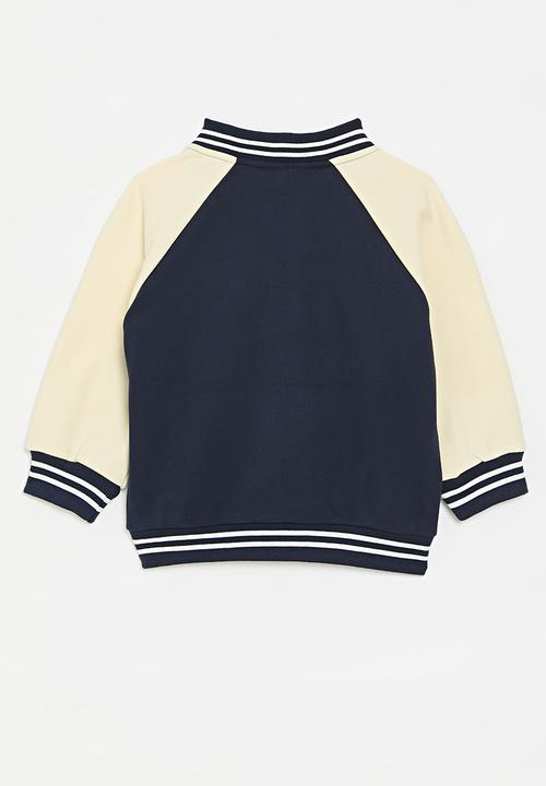 Pop Candy - Baseball jacket - ecru & blue