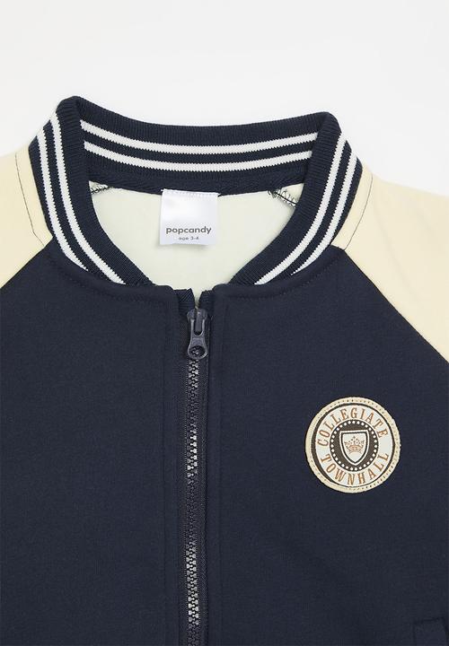 Pop Candy - Baseball jacket - ecru & blue
