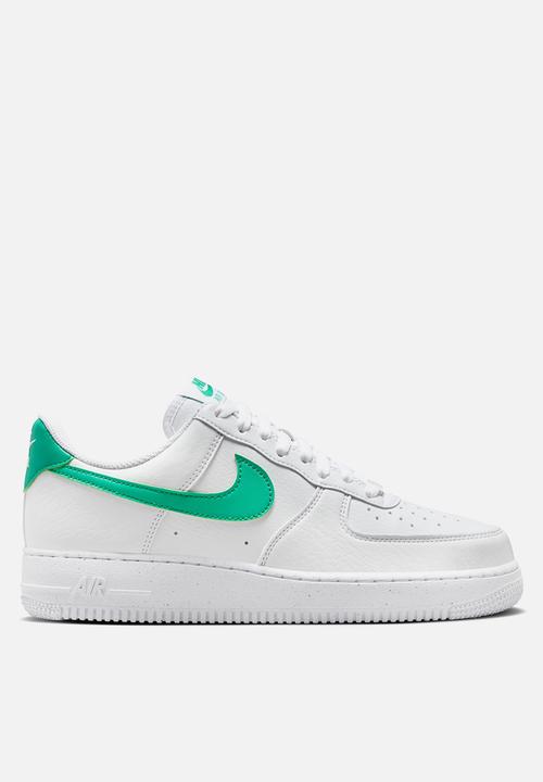 green and white low top 1s