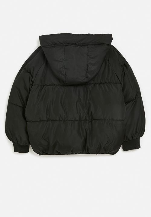 Pop Candy - Hooded puffer jacket - black