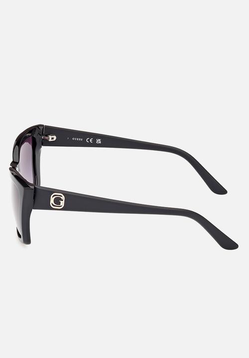 GUESS - Cat Eye Shape Sunglasses 55mm - Shiny Black