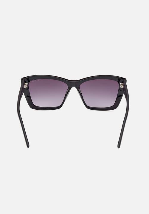 GUESS - Cat Eye Shape Sunglasses 55mm - Shiny Black