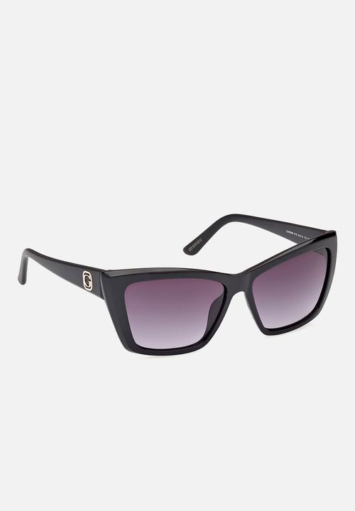GUESS - Cat Eye Shape Sunglasses 55mm - Shiny Black