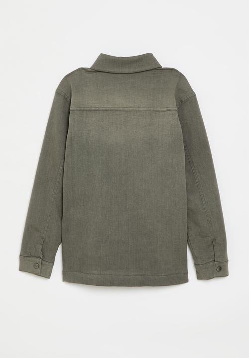 POLO - Boys mpho denim shacket - grey