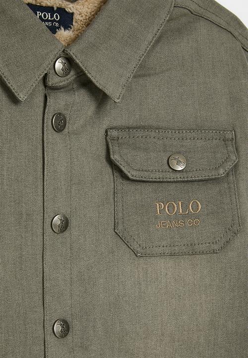 POLO - Boys mpho denim shacket - grey
